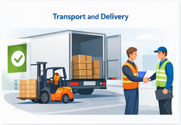 Φόρτωση φορτίου, μεταφορά και επιβεβαίωση επιτυχούς παράδοσης